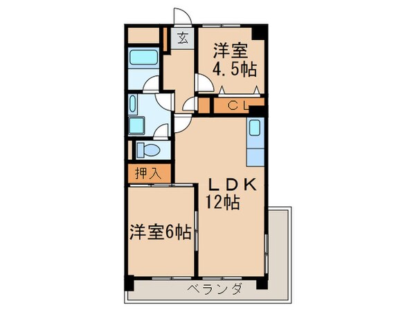 つつじヶ丘パ－クマンションの物件間取画像